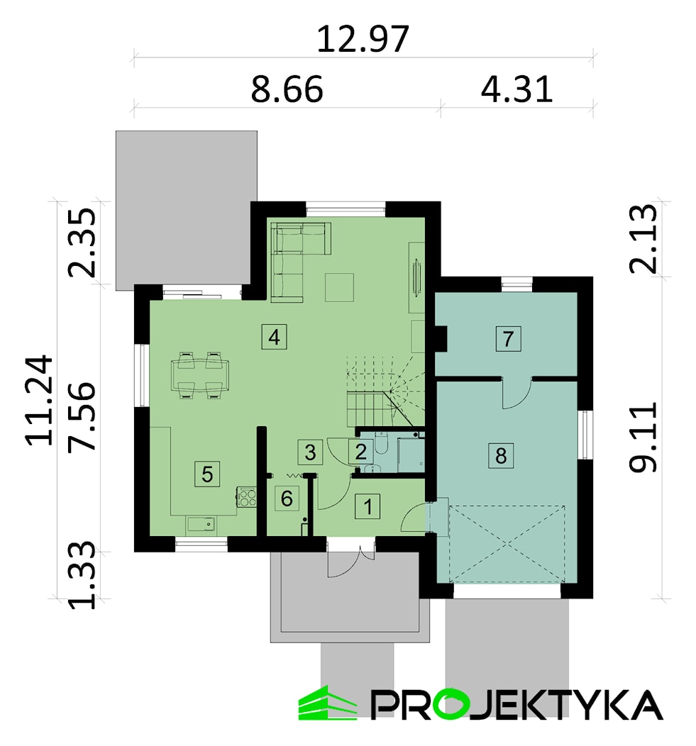 Rzut parteru - zdjęcie od PROJEKTYKA - Homebook