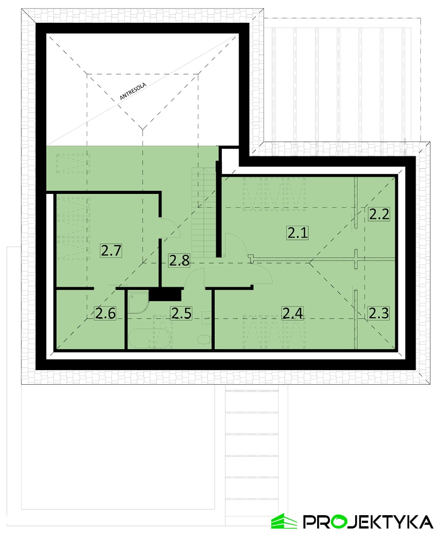 Rzut poddasza - zdjęcie od PROJEKTYKA - Homebook