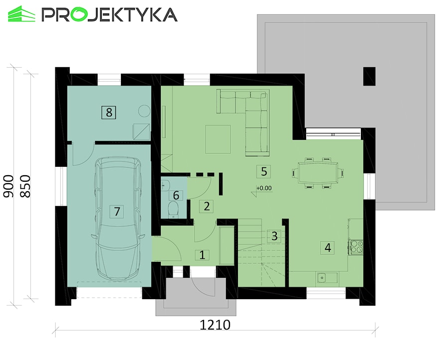 Rzut parteru - zdjęcie od PROJEKTYKA