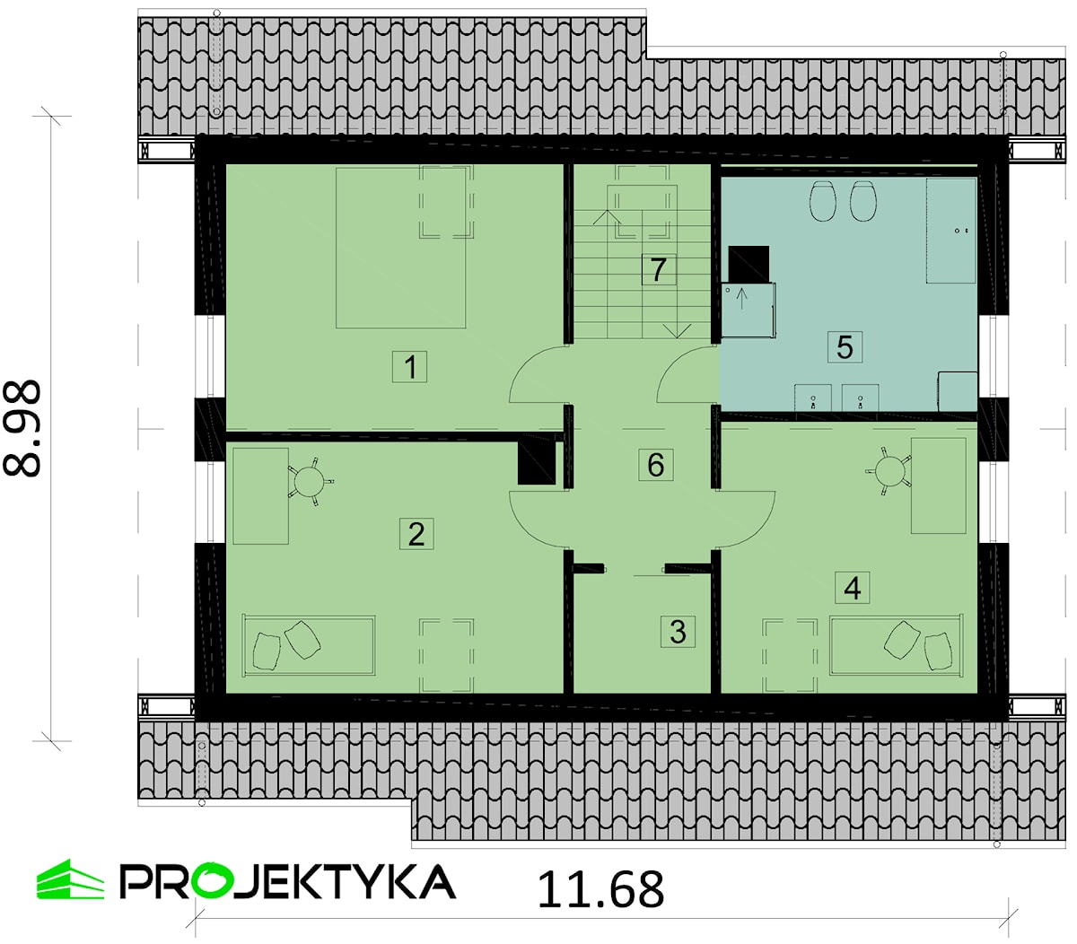 Rzut poddasza - zdjęcie od PROJEKTYKA - Homebook