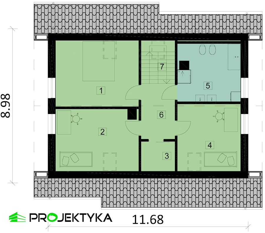 Rzut poddasza - zdjęcie od PROJEKTYKA