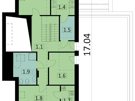 Aranżacje wnętrz - Domy: Rzut poddasza - PROJEKTYKA. Przeglądaj, dodawaj i zapisuj najlepsze zdjęcia, pomysły i inspiracje designerskie. W bazie mamy już prawie milion fotografii!