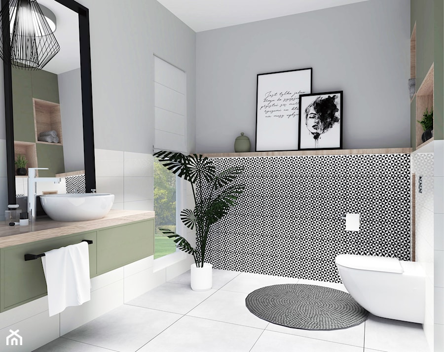Toaleta dla gości - Łazienka, styl nowoczesny - zdjęcie od Projekty Wnętrz KOZAK