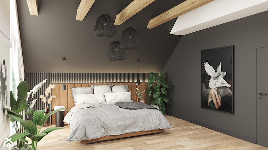 Sypialnia na poddaszu - zdjęcie od Projekty Wnętrz KOZAK