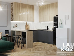 Mieszkanie glam na wynajem - Kuchnia, styl nowoczesny - zdjęcie od Projekty Wnętrz KOZAK