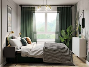 Sypialnia w zieleni - zdjęcie od Projekty Wnętrz KOZAK