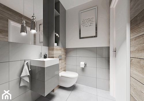 Łazienka 3m2 - Średnia z lustrem łazienka, styl nowoczesny - zdjęcie od Projekty Wnętrz KOZAK