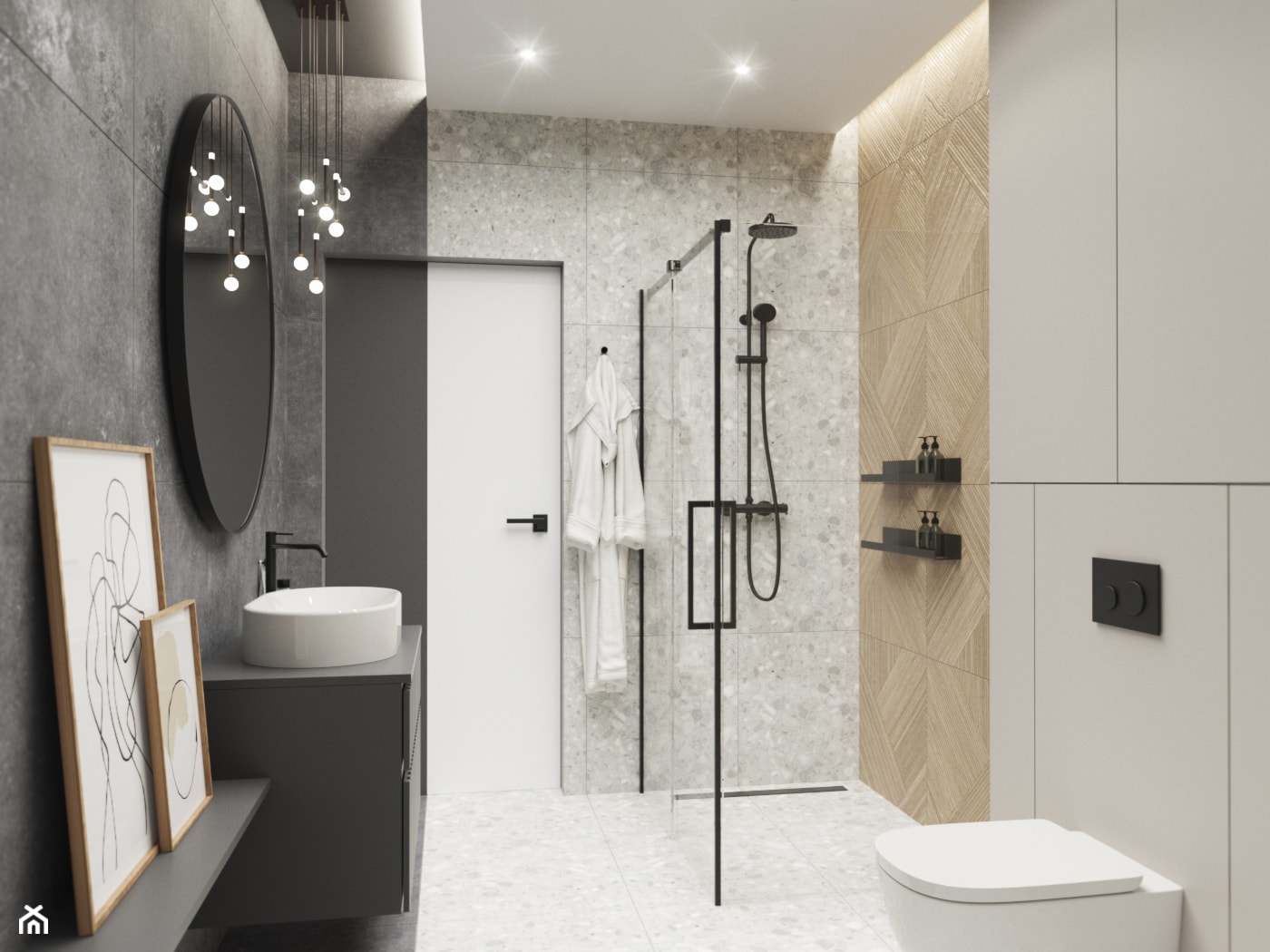 Łazienka z prysznicem - zdjęcie od Projekty Wnętrz KOZAK - Homebook