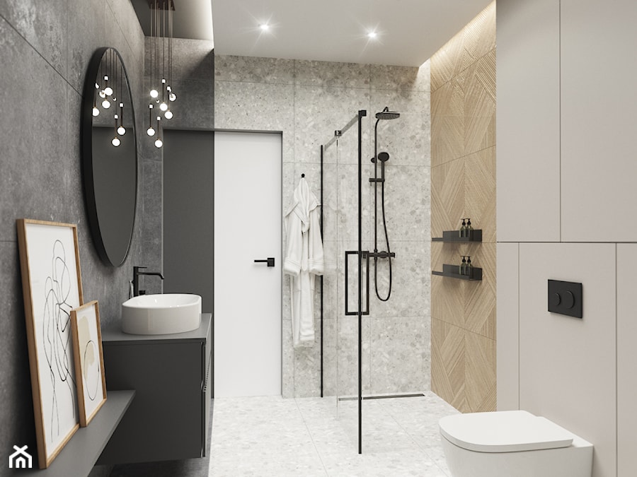 Łazienka z prysznicem - zdjęcie od Projekty Wnętrz KOZAK