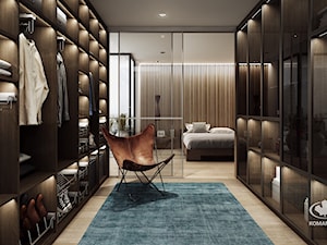 Garderoba KOMANDOR - Duża garderoba przy sypialni, styl industrialny - zdjęcie od Komandor - Wnętrza z Charakterem