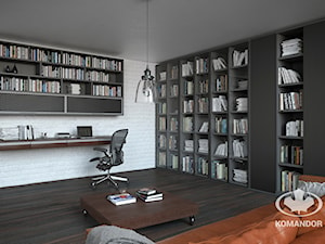 Komandor - Salon połączony z domowym biurem - zdjęcie od Komandor - Wnętrza z Charakterem
