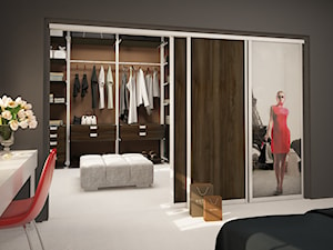 Komandor – Garderoba połączona z sypialnią drzwiami przesuwnymi - zdjęcie od Komandor - Wnętrza z Charakterem
