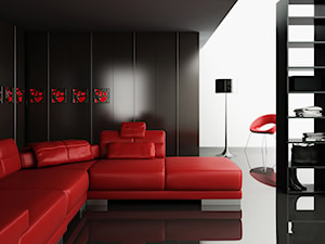 Garderoba KOMANDOR - Średni czarny salon, styl nowoczesny - zdjęcie od Komandor - Wnętrza z Charakterem
