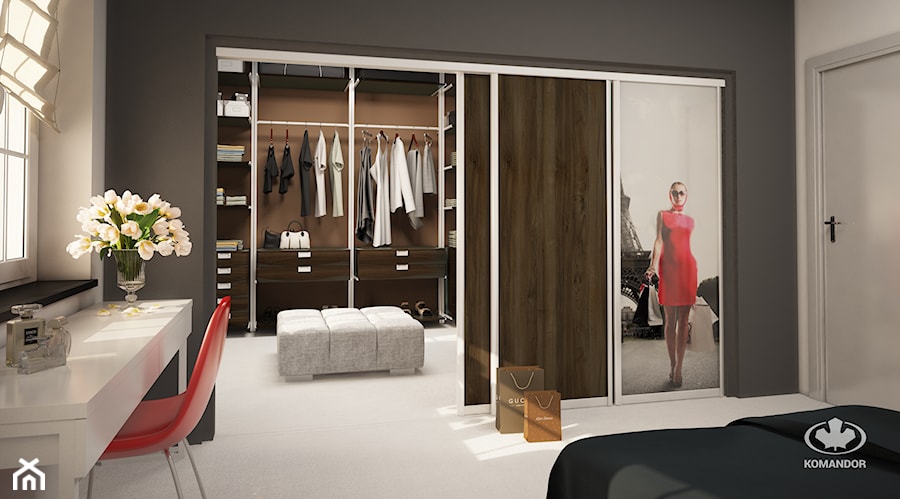 Garderoba KOMANDOR - Sypialnia, styl nowoczesny - zdjęcie od Komandor - Wnętrza z Charakterem