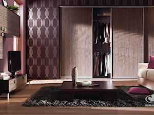 Salon KOMANDOR - Średni czarny różowy salon, styl tradycyjny - zdjęcie od Komandor - Wnętrza z Charakterem