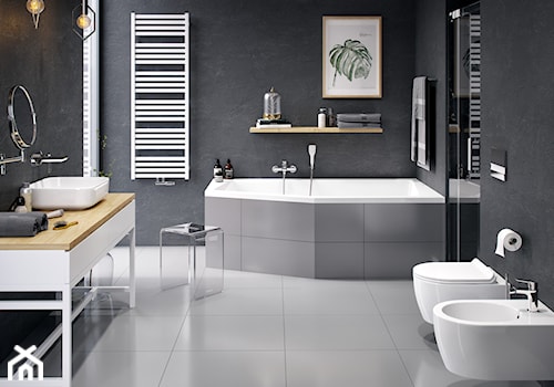 Umywalki - Średnia łazienka z oknem, styl nowoczesny - zdjęcie od EXCELLENT