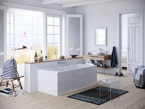 Dodatki i akcesoria łazienkowe - Duża łazienka z oknem, styl skandynawski - zdjęcie od EXCELLENT