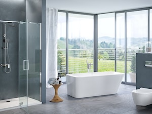 Wanny - Duża łazienka z oknem, styl nowoczesny - zdjęcie od EXCELLENT