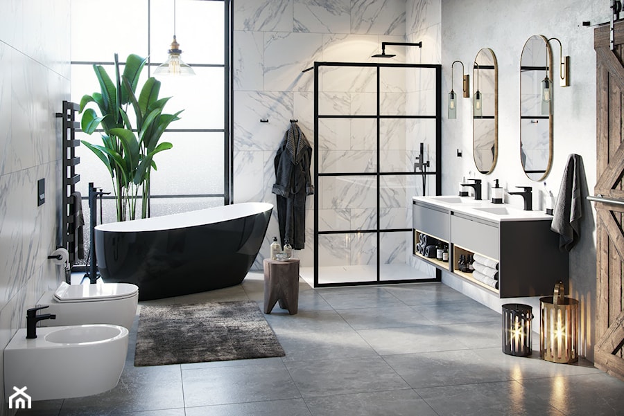 Czerń w łazience - Łazienka, styl nowoczesny - zdjęcie od EXCELLENT