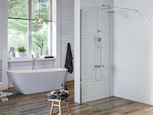Wanny - Duża łazienka z oknem, styl skandynawski - zdjęcie od EXCELLENT