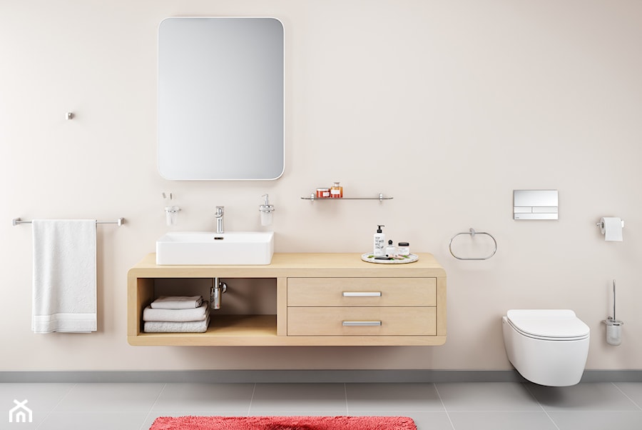 Dodatki i akcesoria łazienkowe - Mała bez okna łazienka, styl nowoczesny - zdjęcie od EXCELLENT