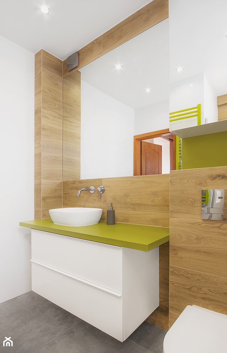 Zielona łazienka - Łazienka, styl nowoczesny - zdjęcie od Aleksandra Herrmann