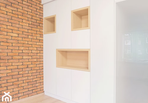 Mieszkanie we Wrzeszczu - Mały biały salon, styl nowoczesny - zdjęcie od Aleksandra Herrmann