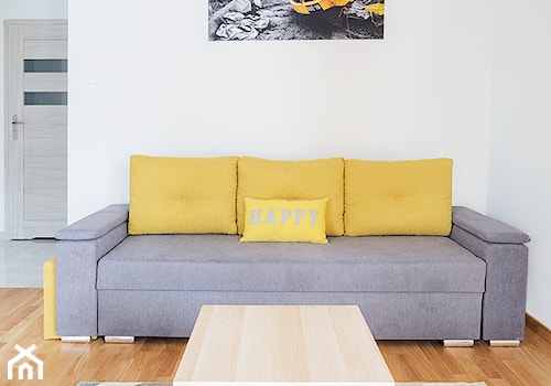 Apartament Gdańsk - Szary salon, styl minimalistyczny - zdjęcie od Aleksandra Herrmann