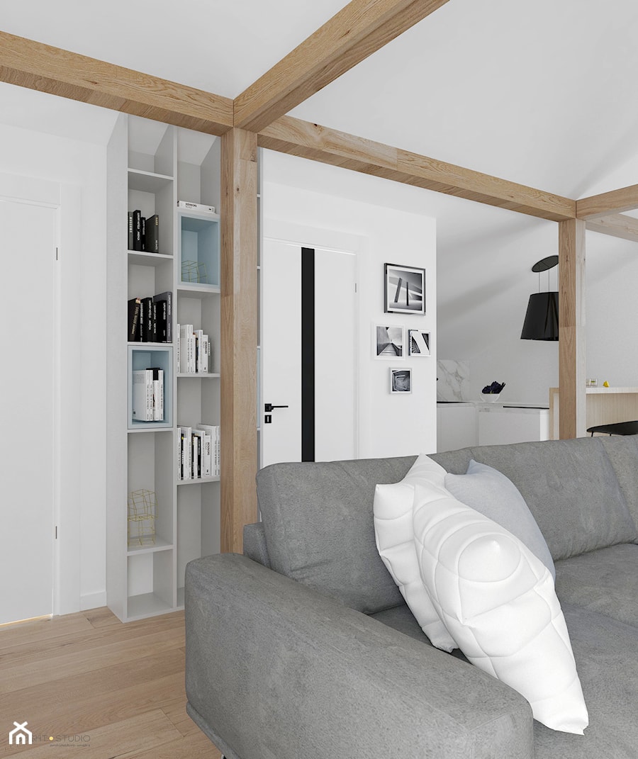 mieszkanie na poddaszu - Salon, styl nowoczesny - zdjęcie od BRight Studio