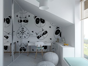 mieszkanie na poddaszu - Średni biały pokój dziecka dla dziecka dla nastolatka dla chłopca, styl nowoczesny - zdjęcie od BRight Studio