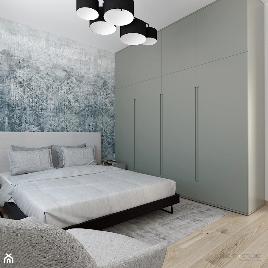 projekt mieszkania Czarodziejska - Sypialnia, styl nowoczesny - zdjęcie od BRight Studio