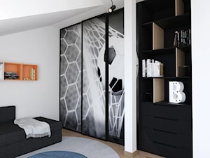 mieszkanie na poddaszu - Średni biały pokój dziecka dla nastolatka dla chłopca, styl nowoczesny - zdjęcie od BRight Studio