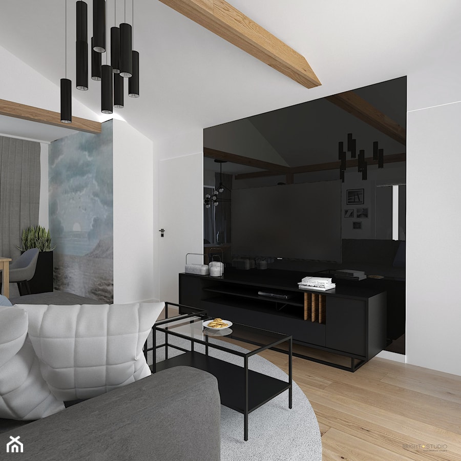 mieszkanie na poddaszu - Salon, styl nowoczesny - zdjęcie od BRight Studio