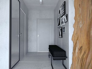 Projekt mieszkania w stylu Loftowym - Średni szary hol / przedpokój, styl industrialny - zdjęcie od BRight Studio