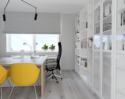projekt biura - Średnie szare biuro, styl nowoczesny - zdjęcie od BRight Studio - Homebook