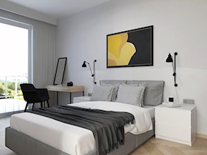 Projekt mieszkania - Sypialnia, styl skandynawski - zdjęcie od BRight Studio