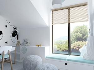 mieszkanie na poddaszu - Średni biały pokój dziecka dla dziecka dla dziewczynki, styl nowoczesny - zdjęcie od BRight Studio