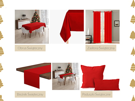 Aranżacje wnętrz - Jadalnia: kolekcja świąteczna @32 Loneta czerwony homello.pl - Homello. Przeglądaj, dodawaj i zapisuj najlepsze zdjęcia, pomysły i inspiracje designerskie. W bazie mamy już prawie milion fotografii!