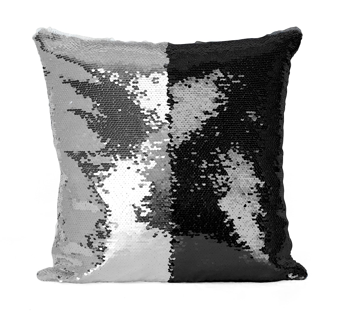 Modna piszewka dekoracyjna FLIPPY SEQUINS Cekiny 40x40 Silver - zdjęcie od Homello - Homebook