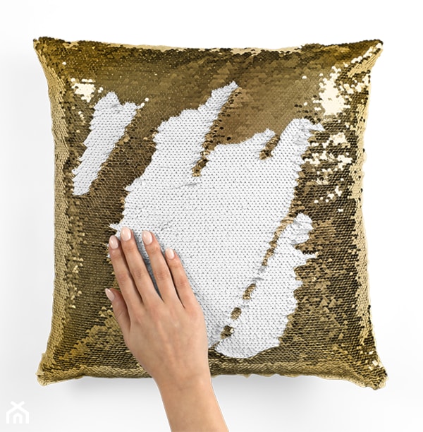 Modna piszewka dekoracyjna FLIPPY SEQUINS Cekiny 40x40 Gold - zdjęcie od Homello