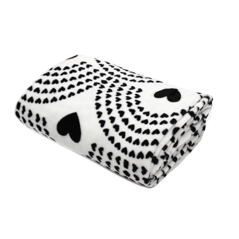 Ciepły designerski Koc CUPID Black&White 150x200 - zdjęcie od Homello