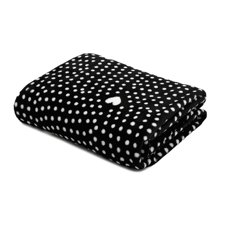 Ciepły designerski Koc CUPID DOT Black&White 150x200 - zdjęcie od Homello - Homebook