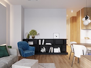 Jasne mieszkanie w duchu prostoty. - Salon, styl minimalistyczny - zdjęcie od white wall studio
