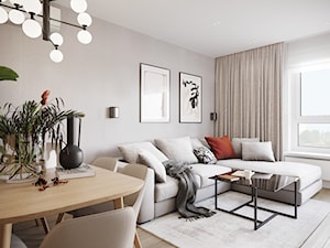 Mieszkanie z męskim akcentem - Salon, styl nowoczesny - zdjęcie od white wall studio