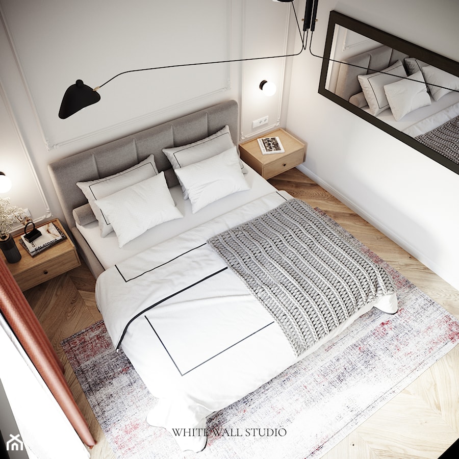 Dom jednorodzinny w Radomiu - Sypialnia, styl nowoczesny - zdjęcie od white wall studio