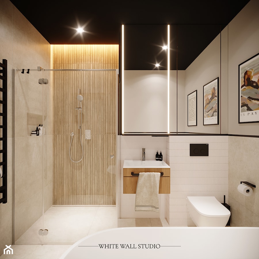 Przytulność w stylu Japandi - Łazienka, styl minimalistyczny - zdjęcie od white wall studio