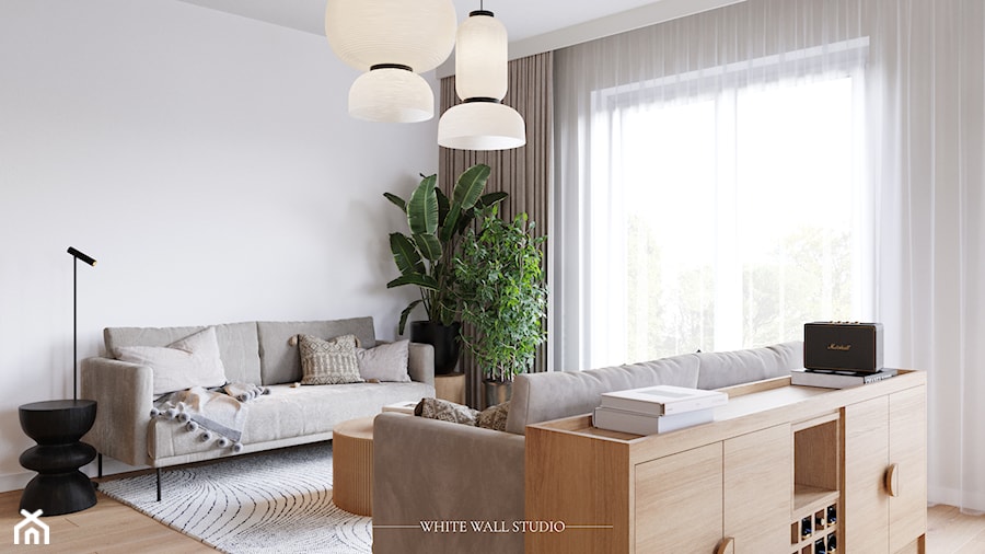 Przytulność w stylu Japandi - Salon, styl minimalistyczny - zdjęcie od white wall studio