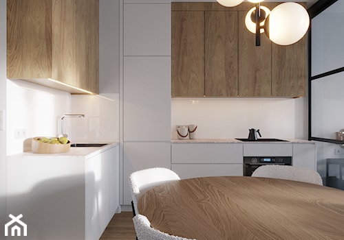 Jasne mieszkanie w duchu prostoty. - Kuchnia, styl minimalistyczny - zdjęcie od white wall studio