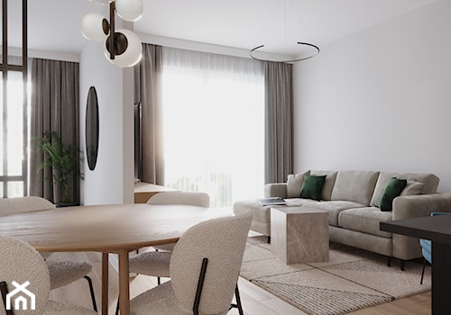 Jasne mieszkanie w duchu prostoty. - Jadalnia, styl minimalistyczny - zdjęcie od white wall studio