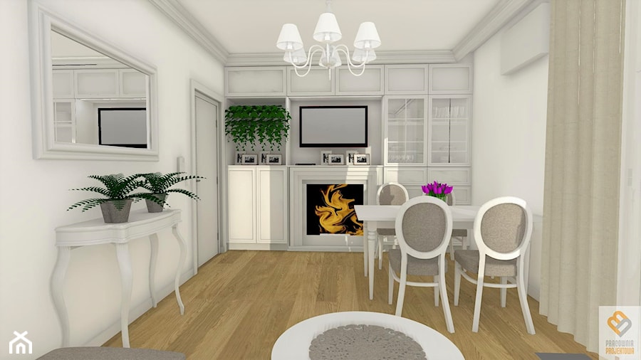 Mieszkanie w Rzeszowie IV - Salon, styl prowansalski - zdjęcie od MN Pracownia Projektowa